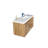 Korrina 47.13 " W Free Standing Wall Mounted Single Double Single Vanity Bathroom Vanity With Plastic Top-122602925