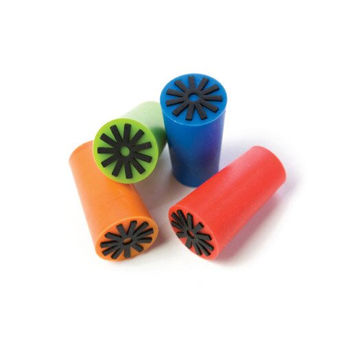 True Bottle Stoppers, Silicone, Starburst - 4 stoppers
