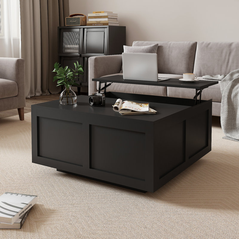 Debroa Lift Top Four Leg Coffee Table with Storage