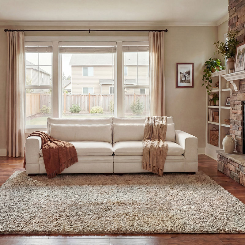 104" Modern 3-Seat Sofa Couch