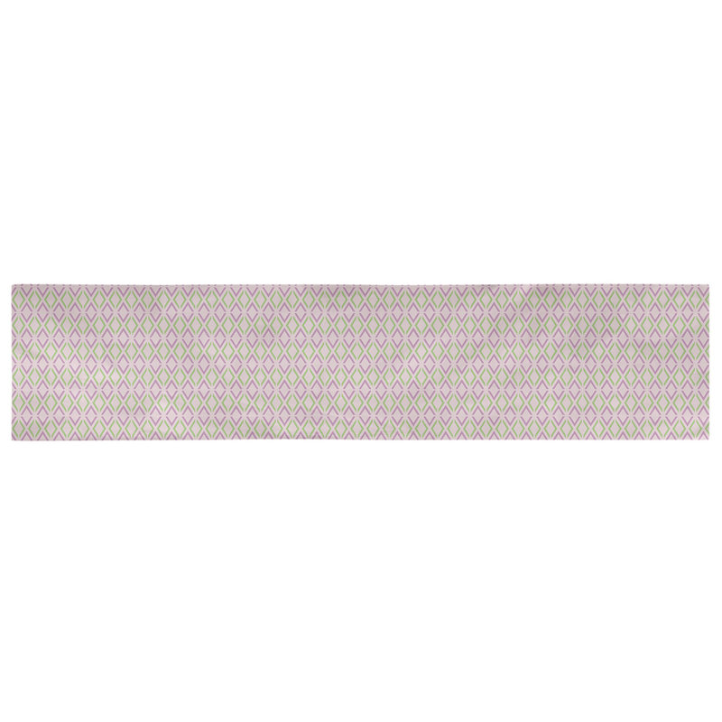 Chemin de table arrow diamants Avicia, 91,5 po x 17,5 po, Poly, Rose et pastel