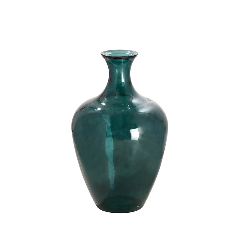 Perez Glass Floor Vase, Green