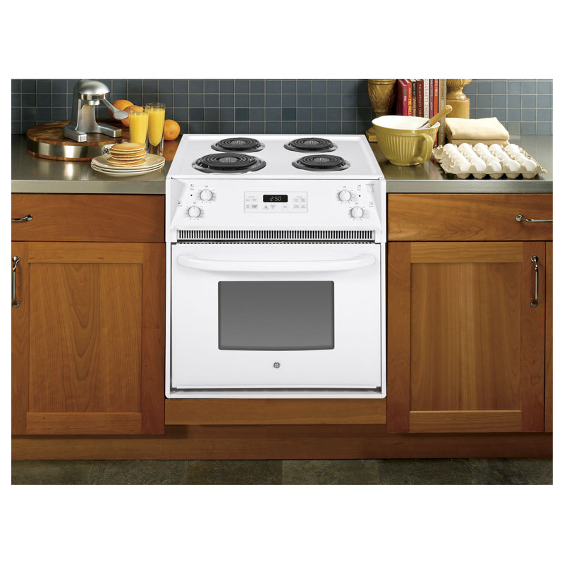 27" 3 cu. ft Drop-In Electric Range, White