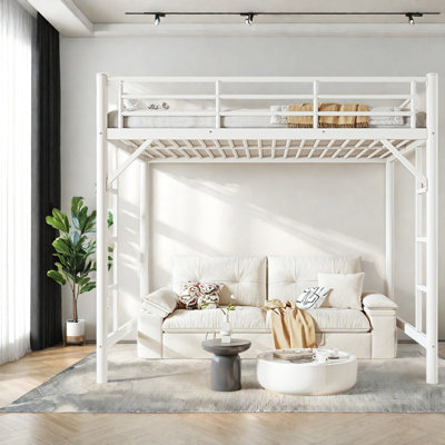 Lits peu encombrants avec rangement, mezzanine en métal, chambre à coucher moderne