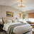6-Light White Mist Glass Drum Chandelier