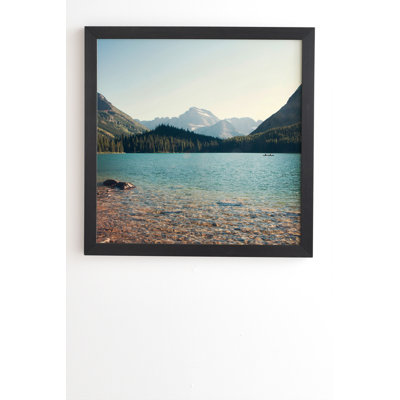 Glacier de l’été-reproduction de photo sur bois encadrée catherine mcdonald