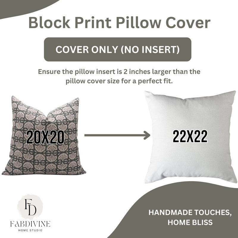 Pillow Cover, 16" x 16", Green Floral, Square
