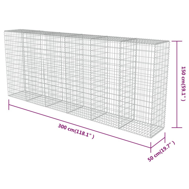 150 cm H x 300 cm W