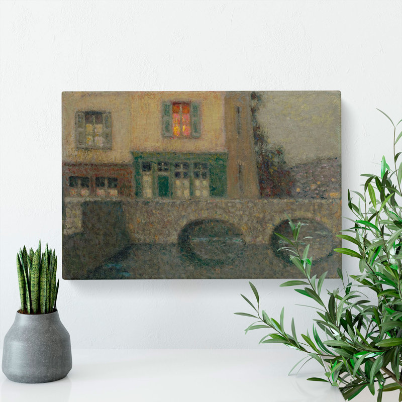 The Bridge by Henri Le Sidaner - Wrapped Canvas Painting, 35cm H x 50cm W x 3cm D