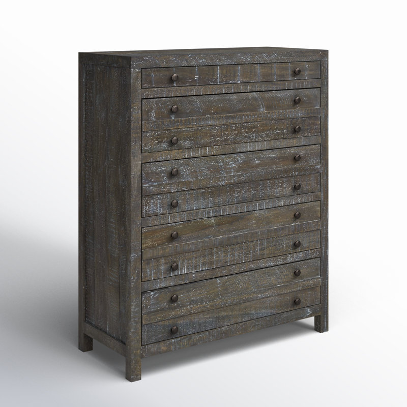 Commode 5 tiroirs Guilbert, Brun
