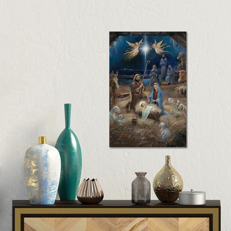 «Silent Night», reproduction d'art sur toile tendue, H 18 po x l 12 po, Toile tendue, Ne s’applique pas