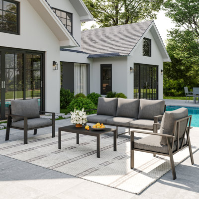 5 Person Sofa Seating Group With Coffee Table by Latitude Run