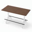 Table haute rectangulaire robuste en métal avec repose-pieds pour cuisine, salle à manger, bar à domicile (1 table seulement)-164658688