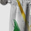 Rideau abstrait en velours jaune et vert Abstracted Perspectives IV - 1 panneaux-504272298