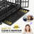 Black Folding Metal Dog Crate With Removable Tray, Escape-proof Cage Kennel With Lockable Wheels And Sturdy Locks-1487222733