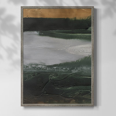 Impression encadrée embossée «Coastal Plain II» - bois massif