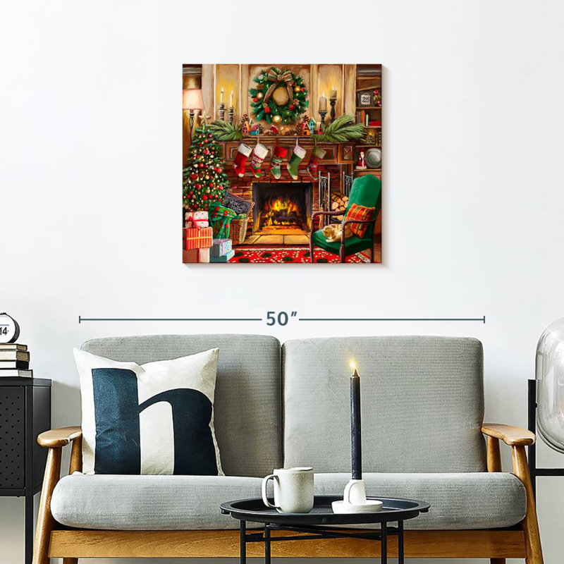 Foyer de Noël Lelend, H 24 po x l 24 po