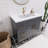 Freestanding Standard Free Standing 1 Single Vanity Bathroom Vanity With Acrylic Top-70182639-121974690