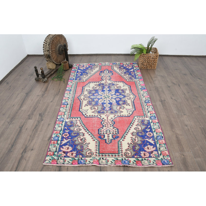 Tapis en laine rouge Elegant