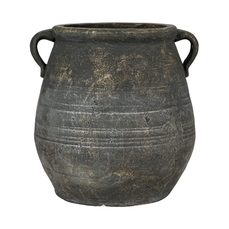 Vase de table 13,75 po Nonie, Gris foncé