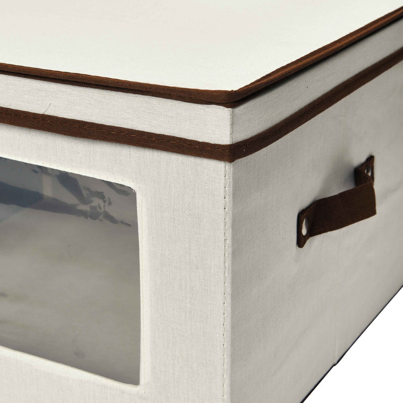 Messaline Fabric Dinnerware Storage Set, White