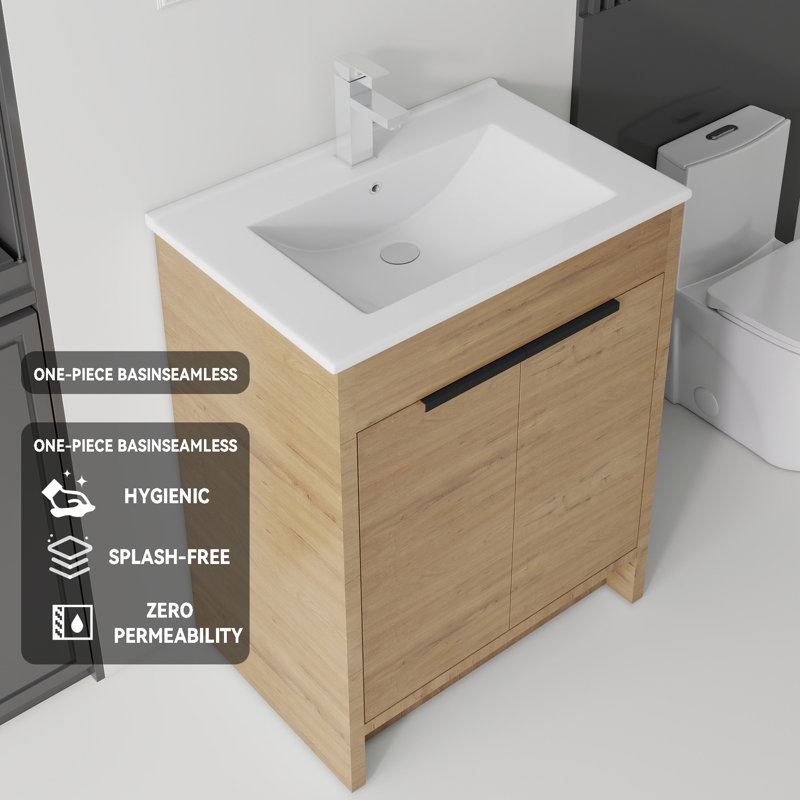 Meuble-lavabo autoportant avec lavabo
