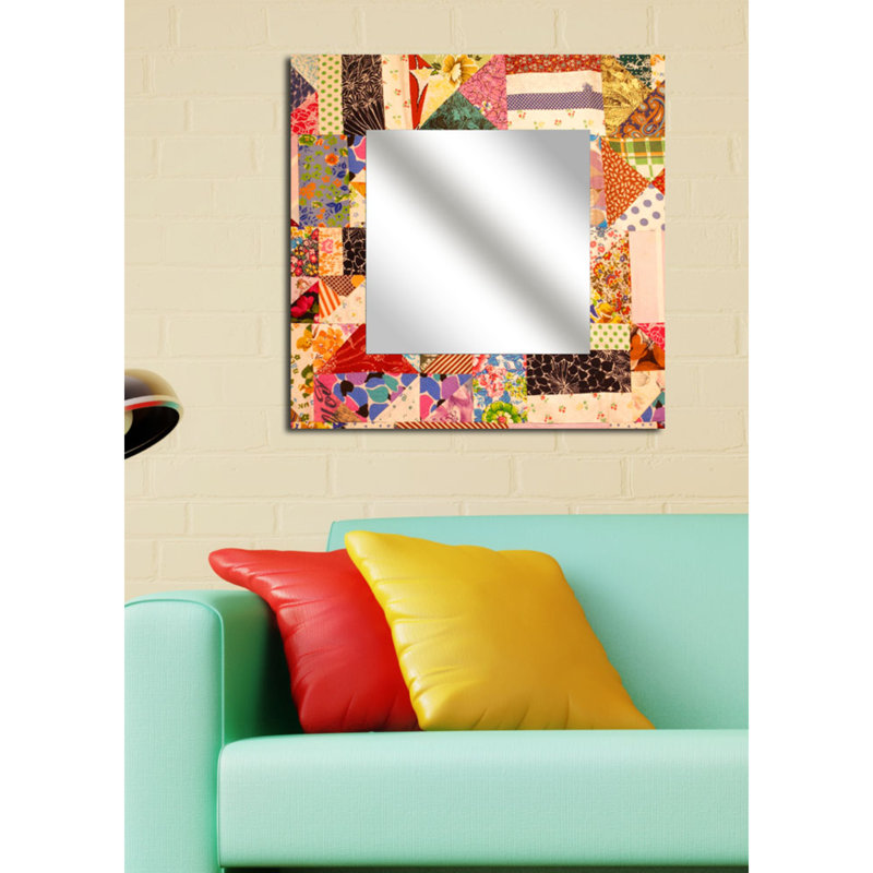 Stylish Decorative Mirror with Plexiglass, 19.7 x 19.7 inches | Durable 100% MDF Frame, Thickness: 0.3 inches | Ideal for Living Room, Bedroom, or Entryway Decor, Enhances Any Space with Modern Elegance