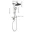 Shower Compound With 10" Rain Showerhead, 4 Hand Shower, Adjustable Slide Pin And Soap Tray In Brushed Nickel Blend Wire