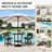 All-Weather HDPE Outdoor Swivel Bar Table and Chairs(3-Piece)-1342197455
