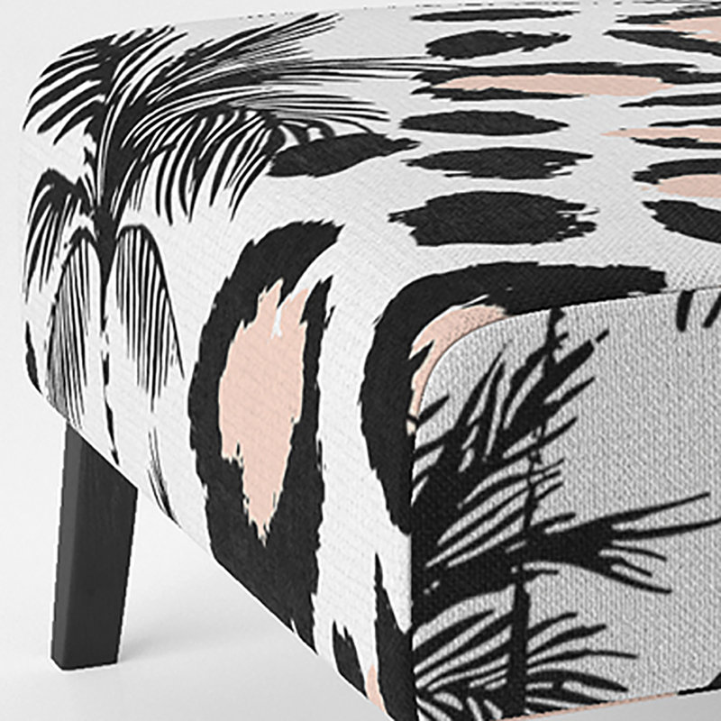 Fauteuil de chambre rembourré Black Palm Trees