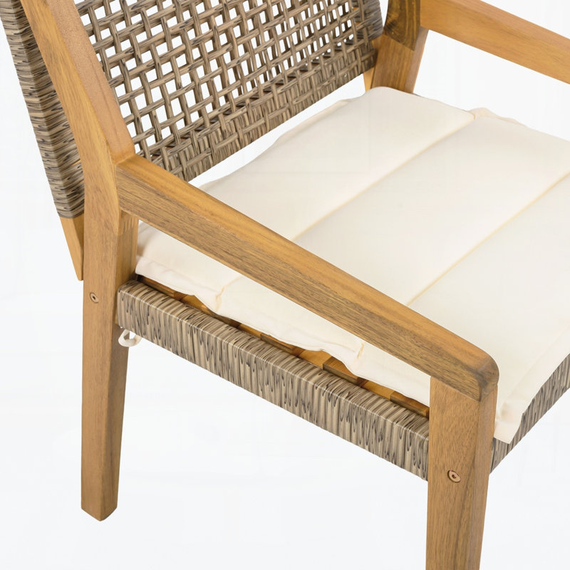 Ensemble de chaises d'extérieur (ensemble de 6), 6, Crème