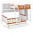 Space-Saving Bunk Bed Featuring Built-In Closet, Drawers, Shelving And Ambient LED Lights