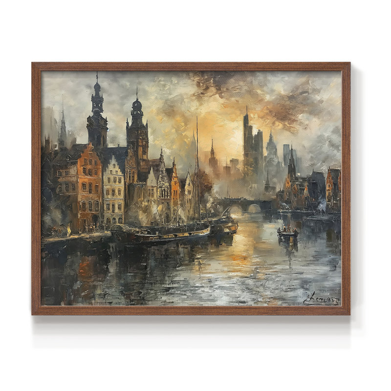 Nautical Series-CCII - Reproduction encadrée - Restickable, H 8 po x l 10 po, Noyer