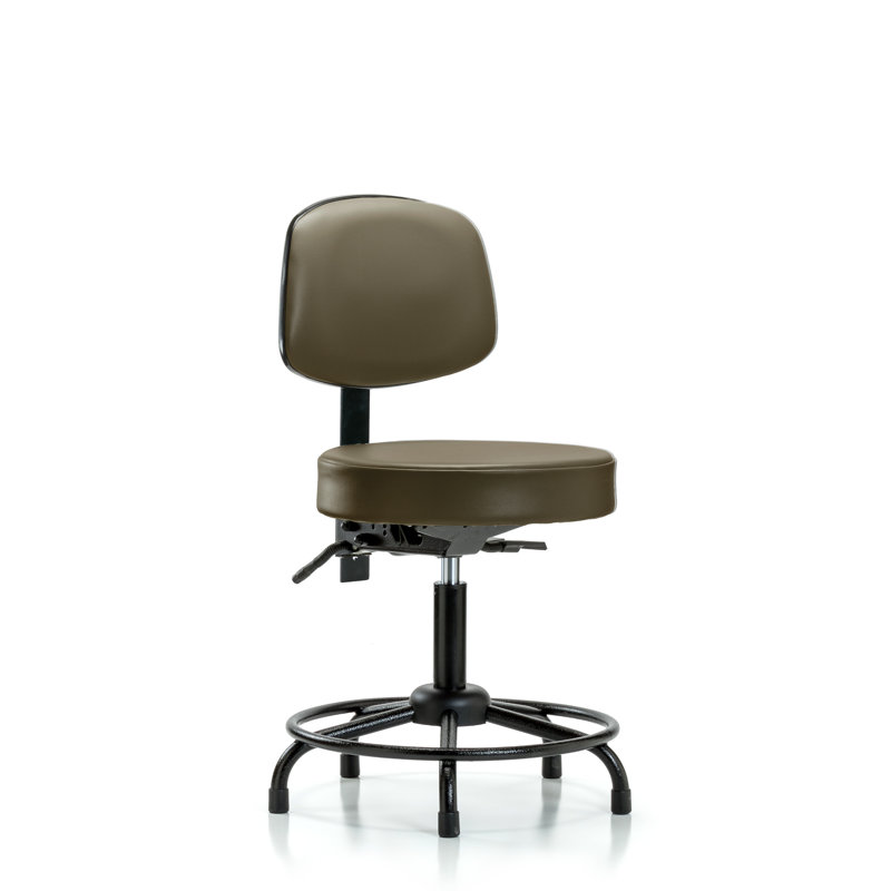 Chaise de travail Lamayah, Taupe, Patins