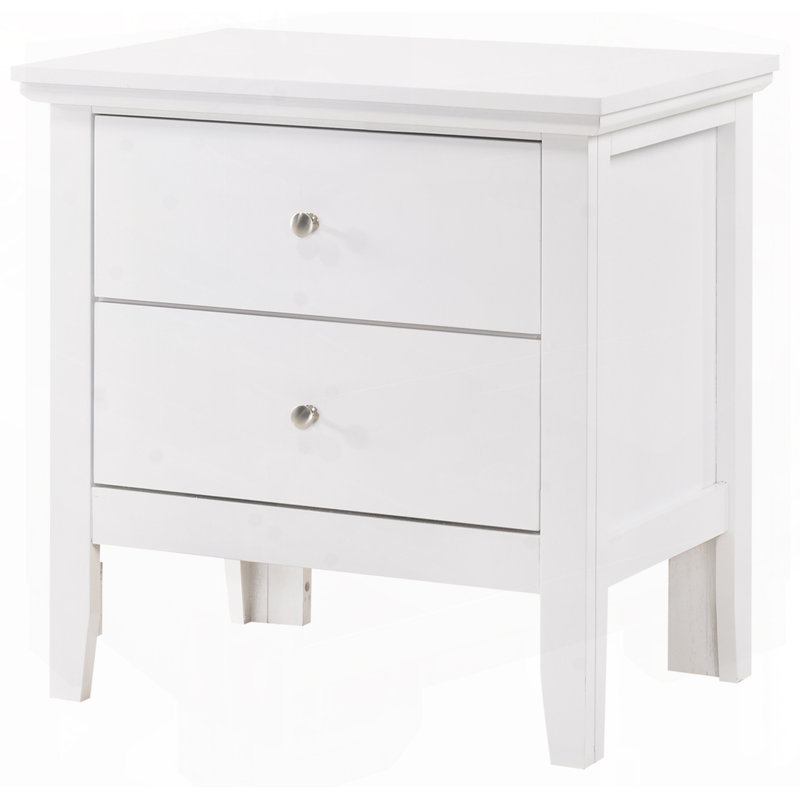 Elegant Nightstand, White
