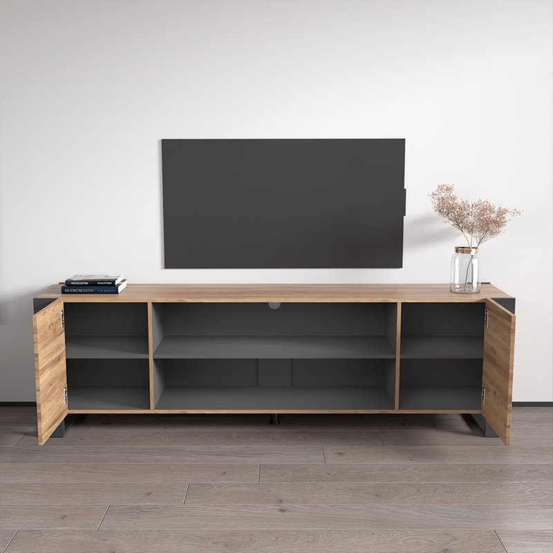 Meuble télé Rickeisha, Chêne / gris