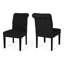 2 chaises de salle à manger gris foncé - structure, teinture, structure de rassemblement confortable (2), tissu teint, sièges