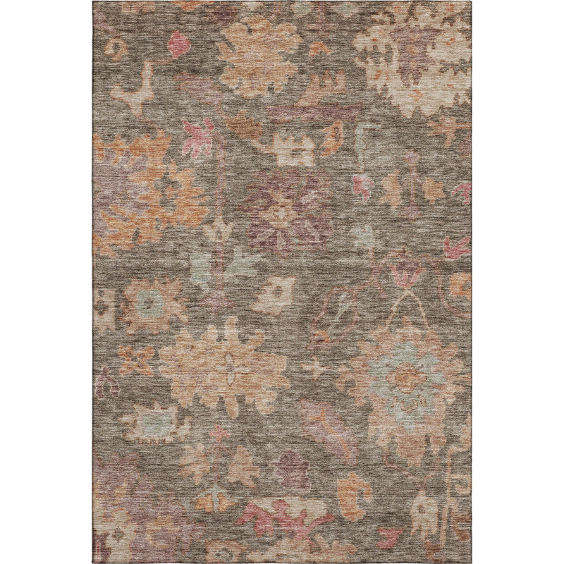 Premium Machine Washable Konopka AMF1108 Global Rug, Rectangle 3' x 5'