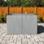 Pavillon de jardin en polyester gris clair pour espace extérieur avec structure en métal, intimité extérieure, rideaux à fermeture à glissière