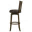 Chaise de bar pivotante en cerisier foncé