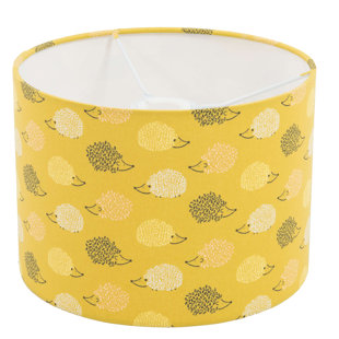 25cm H Cotton Drum Pendant Shade ( Screw On ) in Yellow