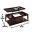 Table basse à plateau relevable avec rangement Lucier