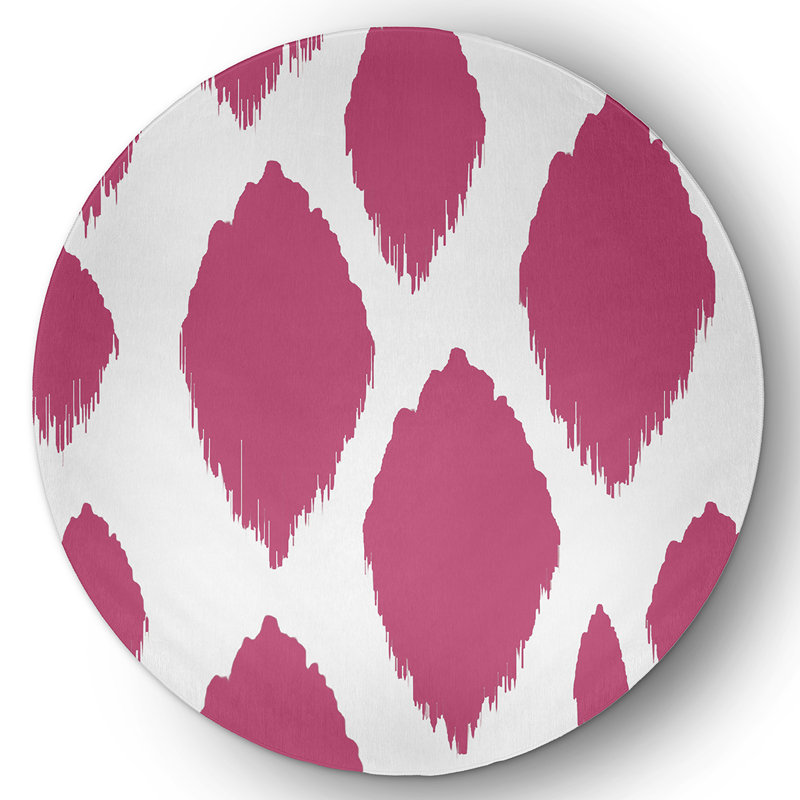 Lonegan Chenille Abstract Indoor Rug, Round 5'