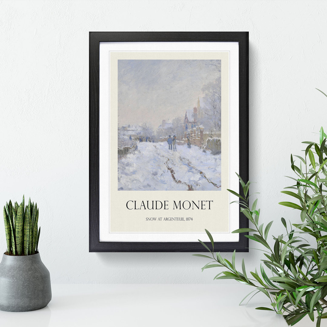 Snow at Argenteuil by Claude Monet - Picture Frame Painting