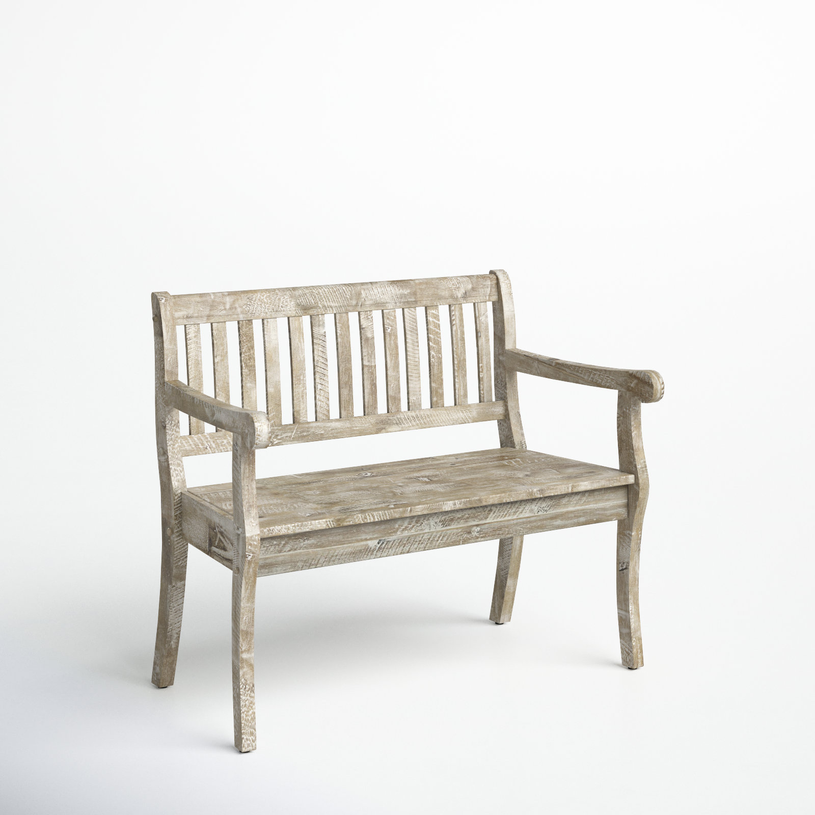 Castile Storage Bench, Washed Gray