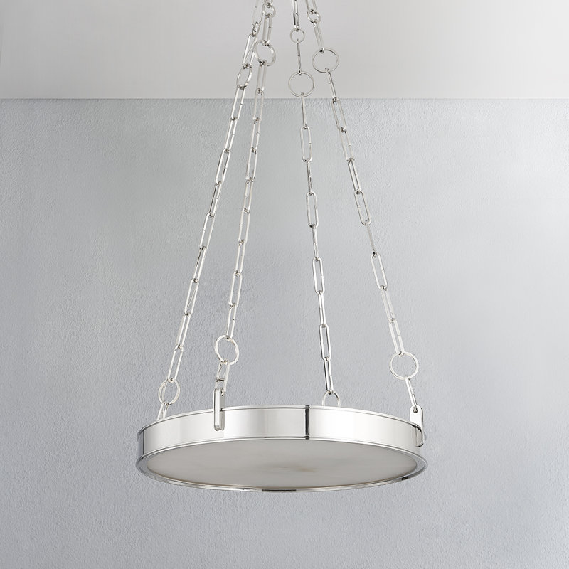 KIRBY 1 LIGHT CHANDELIER, 3.5" H x 20" W x 20" D, Aged Brass
