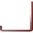 2"W x 6"D x 5 1/2"H Steel Hanging Shelf Bracket, Hammered Bright Red-933098848-933098855