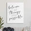 Believe All Things possible, citation inspirante, typographie élégante - art textuel-66827390-66827394