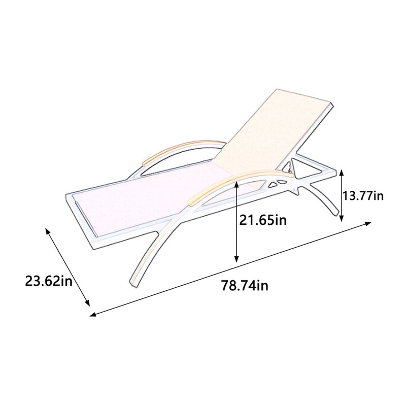 Chaises longues pour la plage, Blanc, Beige