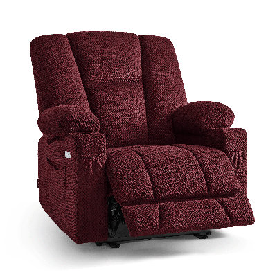 Fauteuil inclinable électrique de 25,2 po de largeur avec massage chauffant et vibrant